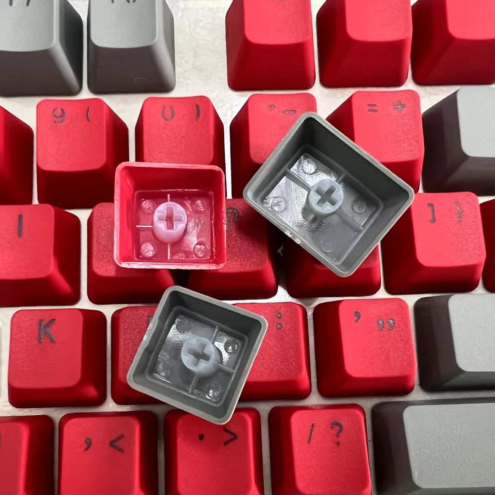 106 Keys Grey Red Keycaps PBT Specials Keycap Backlit Two-Color Key Caps For MX Switch 61/87/104 Mechanical Keyboard