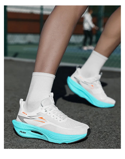 Men Sports Running Shoes Marathon Air Cushion Breathable Lightweight Comfortable Women Outdoor Athletic Sneakers Jogging Tenis