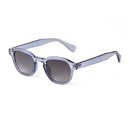 JNPCXI Vintage Round Sunglasses Women Men Retro Rivet Blue Gradient Female Sun Glasses UV400