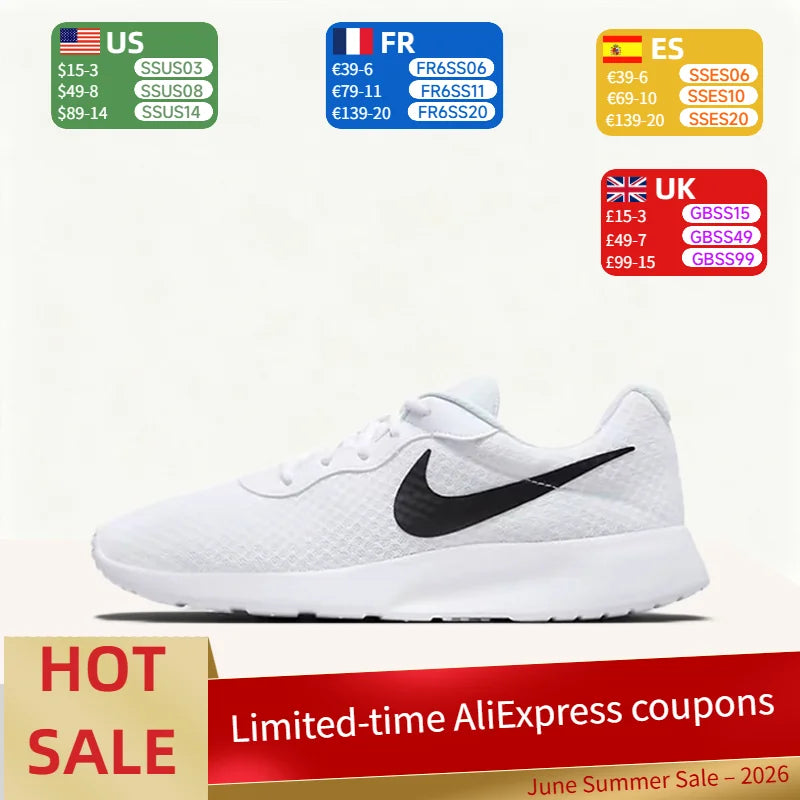 Nike Tanjun Fashionable Round-Toe Minimalist Low-Top Sneakers for Men - Lightweight, Comfortable, Breathable   DJ6258-100