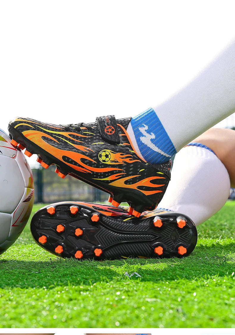 Children's Soccer Shoes Lightweight Football Sneakers Kids Sports Shoes Outdoor Non-Slip Futsal Shoes Boys Girls Training Shoes