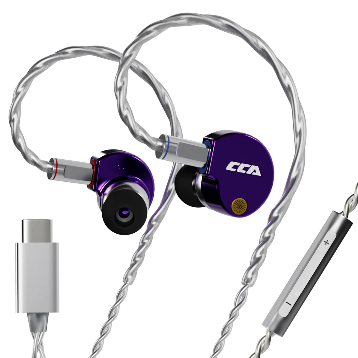 CCA Phoenix HiFi Wired Earphones Metal Alloy In-Ear Headphones with 10mm Dual Magnetic Dynamic Driver for Gaming & Music