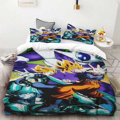 Goku Duvet Cover Set Dragon Ball Teens Bedding Set Quilt Cover for Children Boys Best Gifts Queen King Bedroom Decor