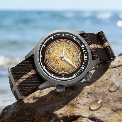 BERNY Titanium Diver Watches for Men 20ATM Super Luminous Automatic Mechanical Men's Dive Watch Sapphire Swim Diving Wristwatch