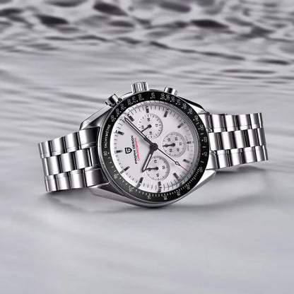 PAGANI DESIGN 2026 New Moon Watch Retro Luxury Quartz Watches For Men Stainless steel Luminous waterproof Sport Chronograph Man