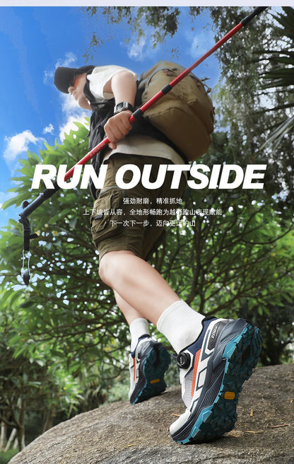 Spring & Summer Men's Running Shoes  Outdoor Hiking,Wear-Resistant Trail Shoes with BOA Closure,Breathable Sports & Casual Style