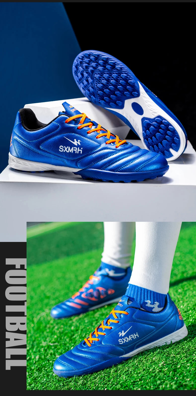 Double Star Men's Genuine TF Turf Soccer Shoes, for Primary School Students, Teenagers, Adults & Kids, Professional Training and