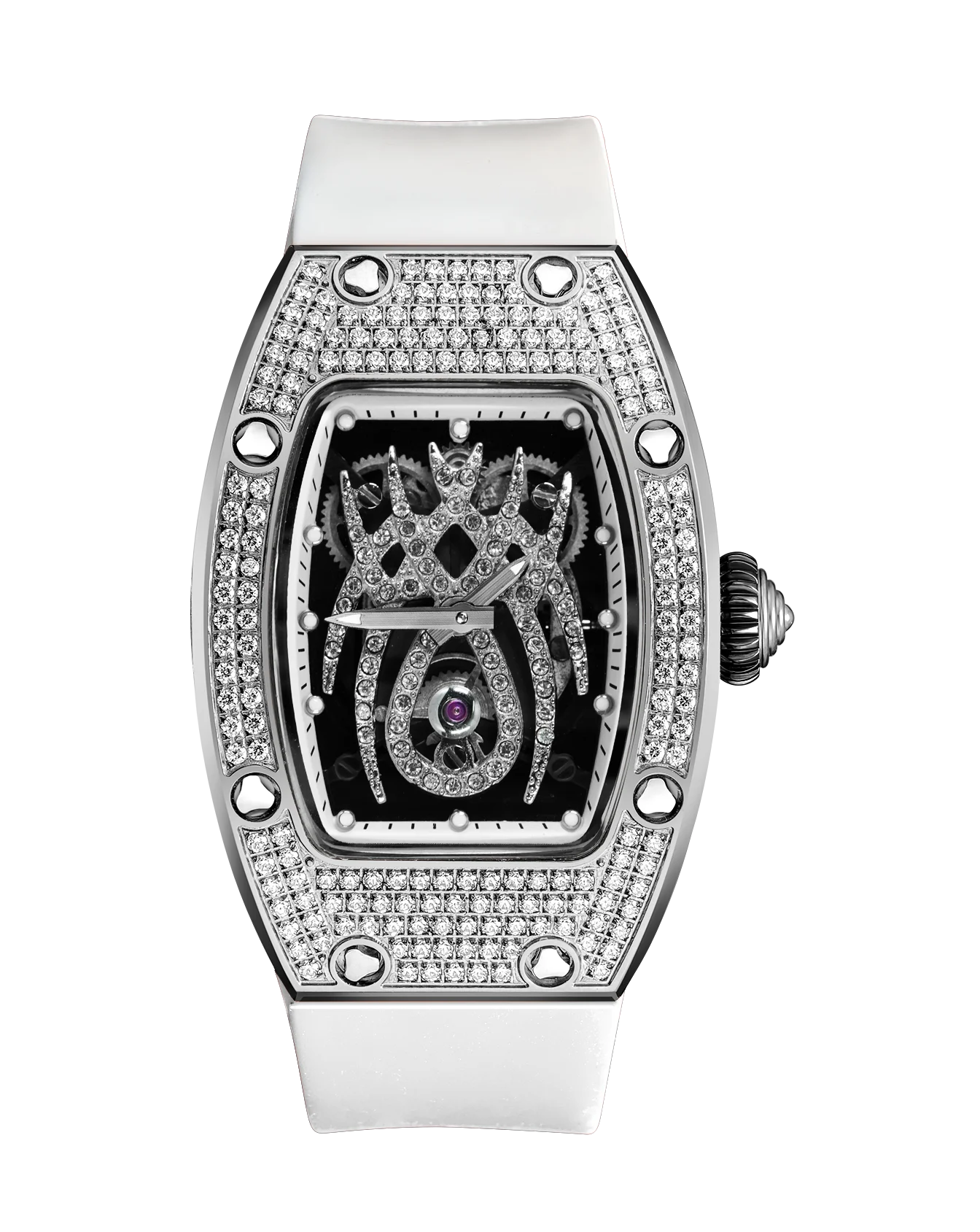 HANBORO Spider Collection Spider Ruby and Diamond Crafted Luminous Full Diamonds Luxury Women's Watch