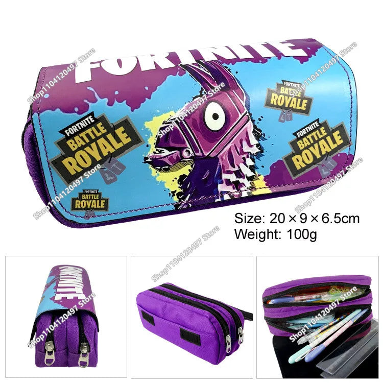 Fortnite Shooting Game Peripheral PU Snap Button Wallet Anime Coin Purse Folding Leather Wallet Card Holder Student Gifts