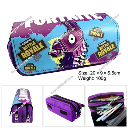 Fortnite Shooting Game Peripheral PU Snap Button Wallet Anime Coin Purse Folding Leather Wallet Card Holder Student Gifts