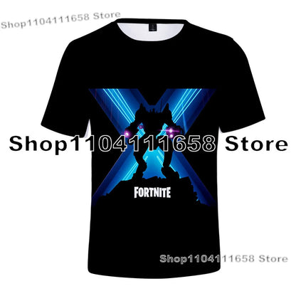 Summer T-shirt Raven Ultima Knight F-Fortnite T Shirt 3D Print Banana Peely Men's Tee Battle Royale Game Tops Birthday Gifts