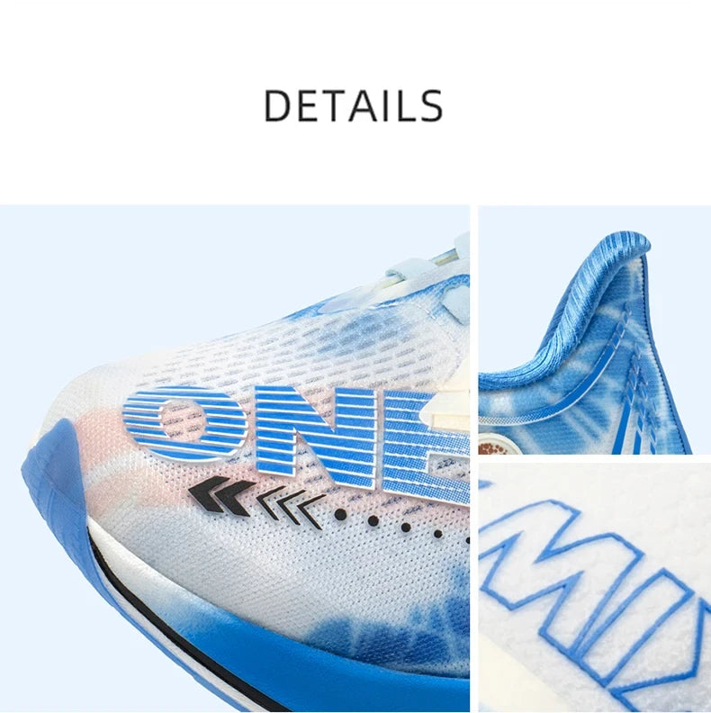 ONEMIX New Nylon Carbon Board Marathon Running Racing Shoes Shock-relief Professional Stable Support Ultra-light Rebound Sneaker