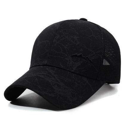 Chapeau d'été pour homme, visière de sport d'extérieur, casquette de baseball à dos en maille, casquette de pêche décontractée et respirante, casquette de camionneur