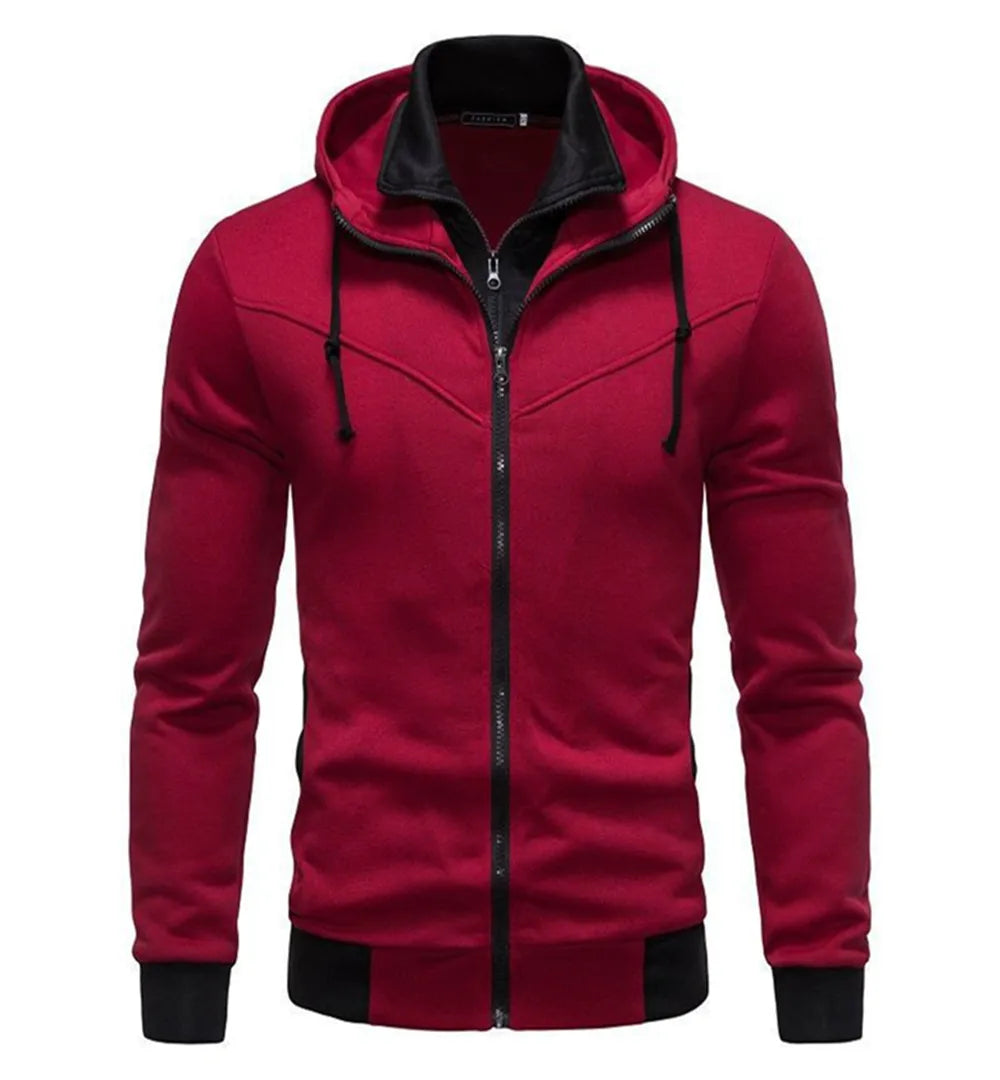 Produit gaming premium Fraquane, Autumn men's sportswear long sleeved jacket hooded sweatshirt zipper opening jacket men's hooded sweatshirt slim fit men's cloth