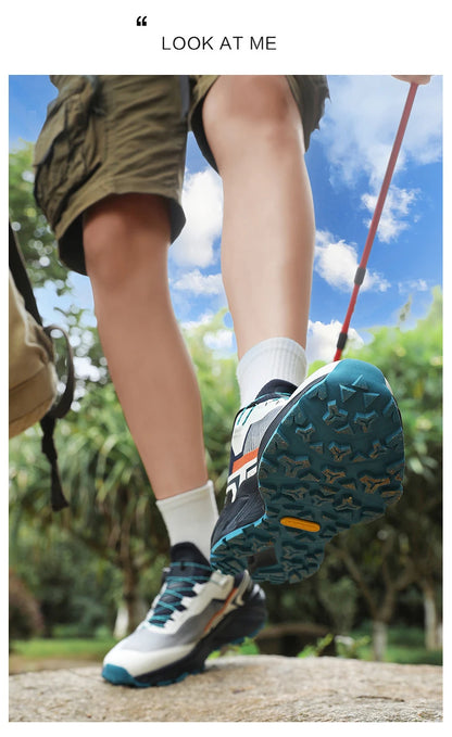 Spring & Summer Men's Running Shoes  Outdoor Hiking,Wear-Resistant Trail Shoes with BOA Closure,Breathable Sports & Casual Style
