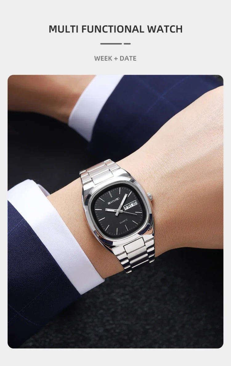 SKMEI 2420 Casual Female Wristwatch Dress For Women Ladies Business Steel Clock Fashion Quartz Date Time Women Luxury Watches