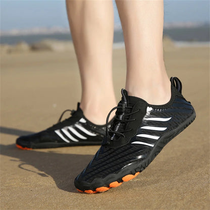 Sapatos Aquáticos Unissexo de Secagem Rápida para Homem e Mulher, Coloridos, para Praia, Natação, Surf e Beira-Mar, Ténis Aquáticos para Casal, Descalços, para Caminhada em Riachos