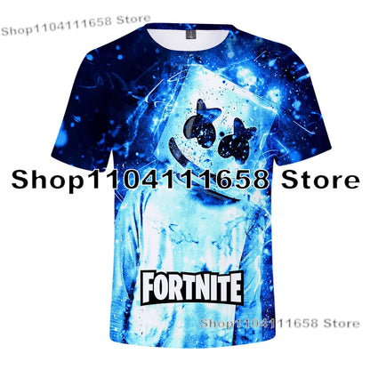 Summer T-shirt Raven Ultima Knight F-Fortnite T Shirt 3D Print Banana Peely Men's Tee Battle Royale Game Tops Birthday Gifts