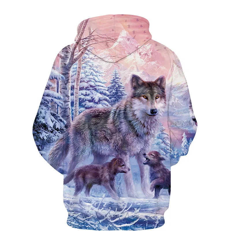 Cool 3D Wolf Printed Zipper Hoodies Fashion Men/Women Streetwear Hooded Jacket Coat Unisex Casual Hip Hop Pullover Sweatshirts
