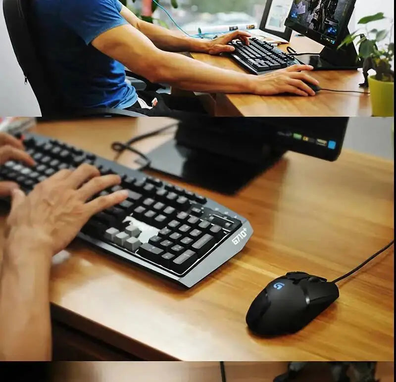 Rato Gaming com Fios Logitech G402, Processador ARM de 32-Bit, 8 Botões, 500 IPS, Antiderrapante, para Sessões de Gaming e Trabalho Durante Todo o Dia