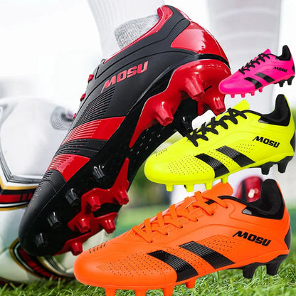New Men's and Women's Football Shoes, Indoor and Outdoor Sports Shoes with Long and Broken Studs for Football Training Mat