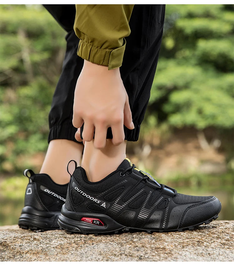 Men's Hiking Shoes Waterproof Non-slip All-terrain Outdoor Sports Shoes Hiking Camping Tactical Training Shoes Bicycle Shoes
