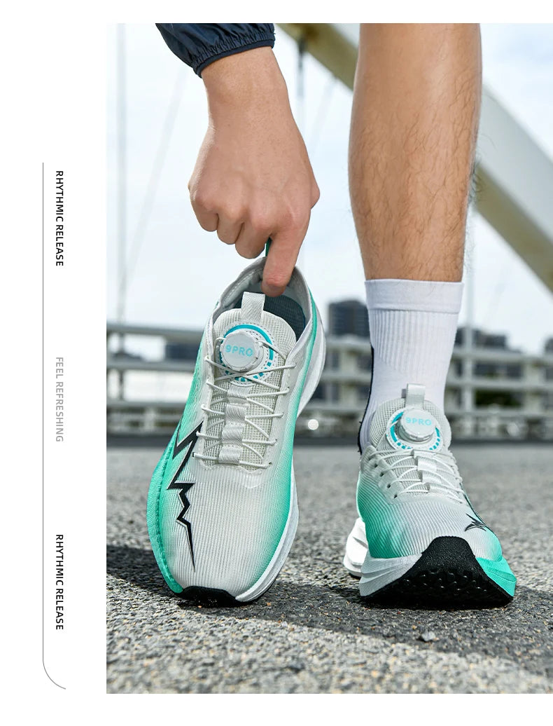 Męskie buty do biegania na co dzień, maratonowe, sportowe, z wkładką z włókna węglowego, oddychające, lekkie, damskie, wygodne, sportowe, antypoślizgowe trampki
