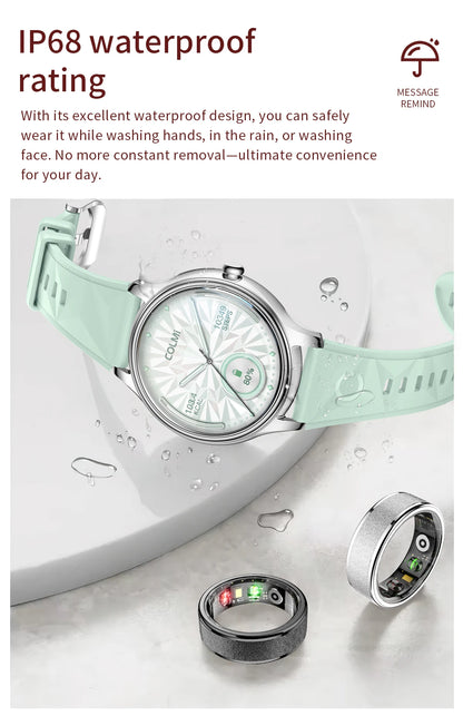 New COLMI L28 Air Ultra-thin Smartwatch 1.32 inch AMOLED Display, Women's Health Management, Exquisite Smart Watch For iOS Phone