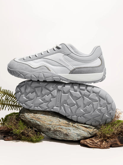 HOBIBEAR Wide Width Hiking Shoes Unisex Trekking Trail Running Sneakers Retro Non-Slip Lace-Up Walking Shoes