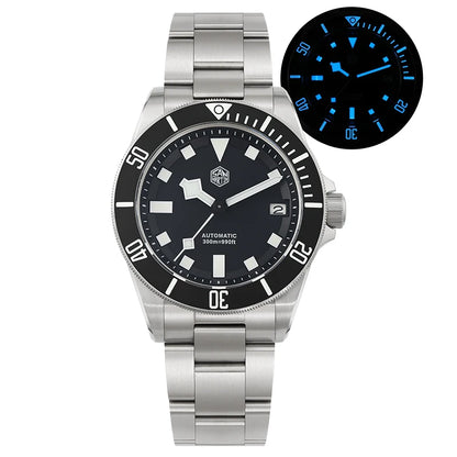 San Martin Grade 5 Titanium Watch SN0121TD PT5000/ST2130 Automatic Movement Watch 300M Waterproof Adjustable Clasp Wristwatch