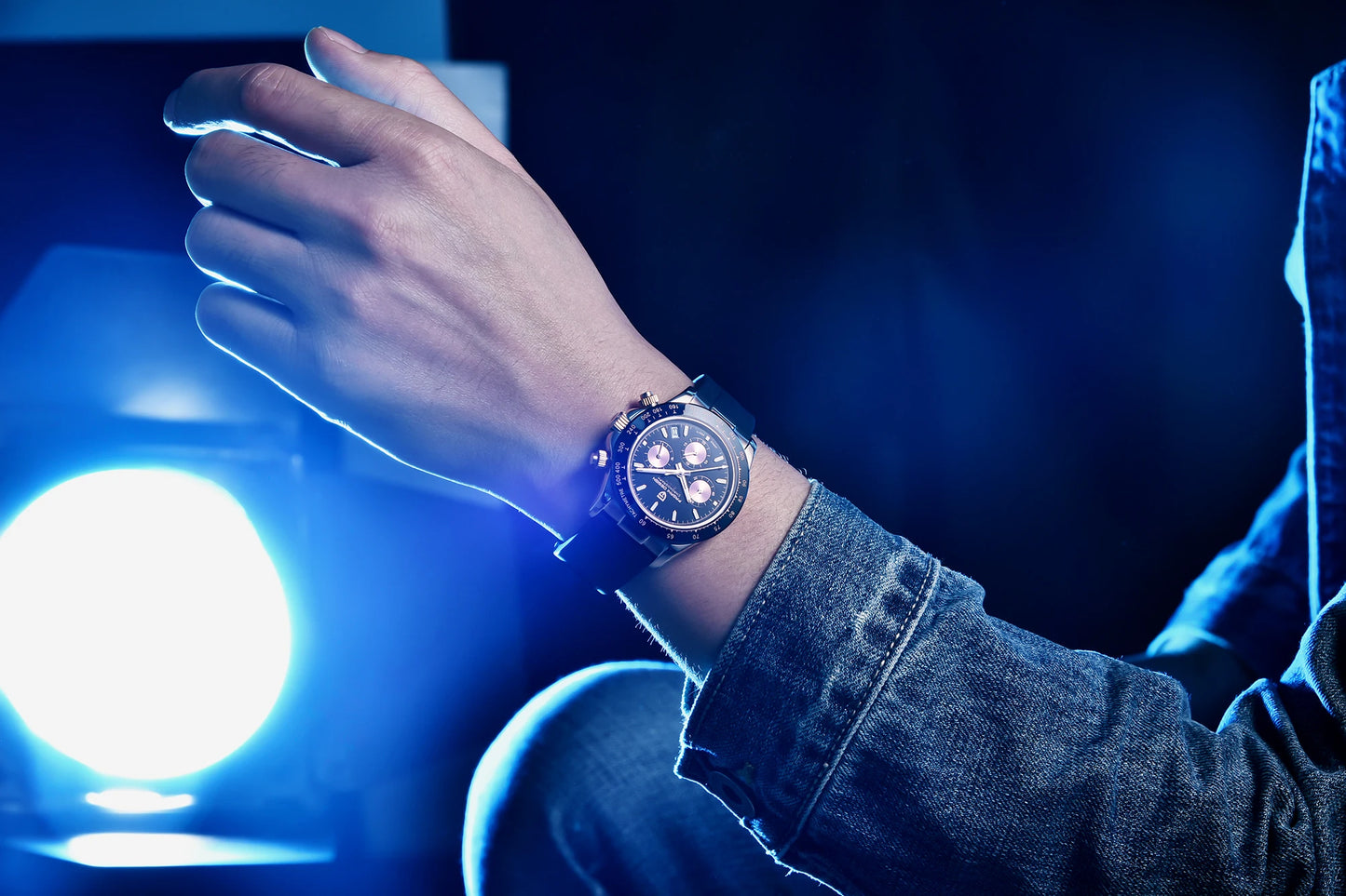 2026 New PAGANI DESIGN PD-1664 Meteorite Dial Fashion Men Quartz Wristwatches 100M Sapphire Glass Chronograph relogio masculino