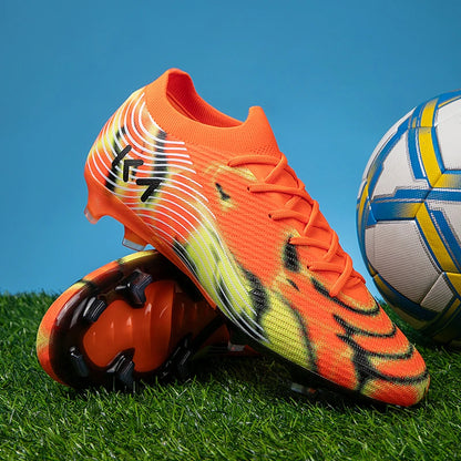 New Men Soccer Shoes Cleats High-quality Football Boots Hot-selling Sneakers Grass Non-Slip Boys Match Outdoor High-top Light