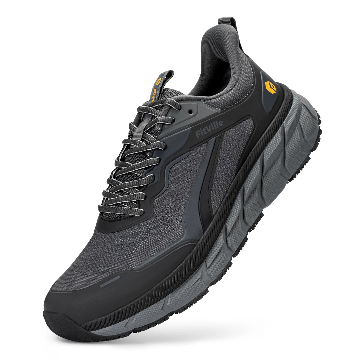 FitVille Wide Toe Box Shoes for Men Cushioned Well Extra Wide Width Shoes Non Slip Wide Lightweight Breathable Running Shoes