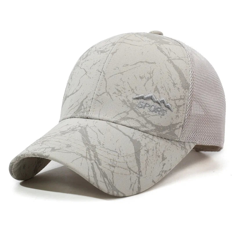 Chapeau d'été pour homme, visière de sport d'extérieur, casquette de baseball à dos en maille, casquette de pêche décontractée et respirante, casquette de camionneur