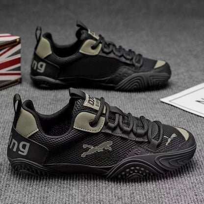Men's Breathable Running Shoes Lightweight Mesh Upper Comfortable Soft Sole Sporty Casual Sneakers Trendy Summer Footwear