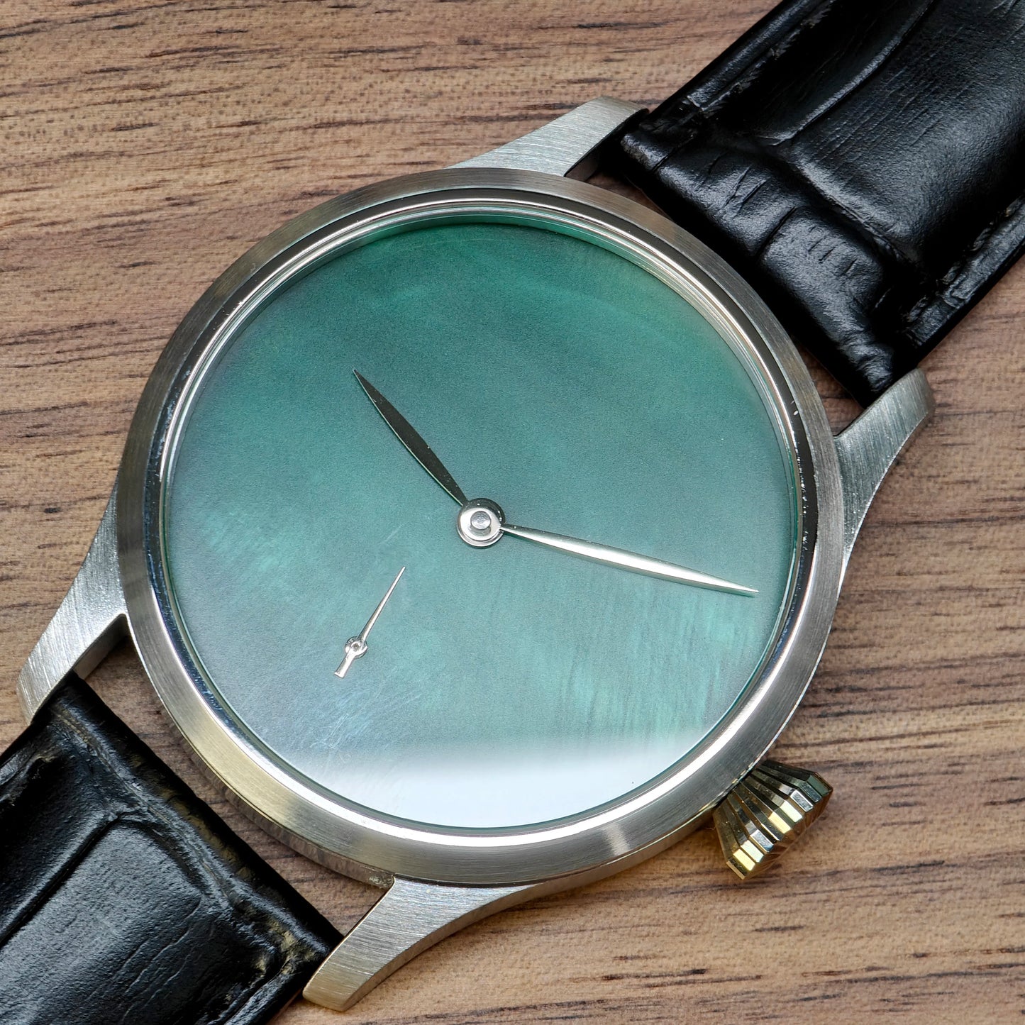 CORGEUT 42mm Custom Logo Watch Men ST3621 Hand Wind Mechanical Green MOP Dial Sapphire Glass Luxury Personalized Wristwatch
