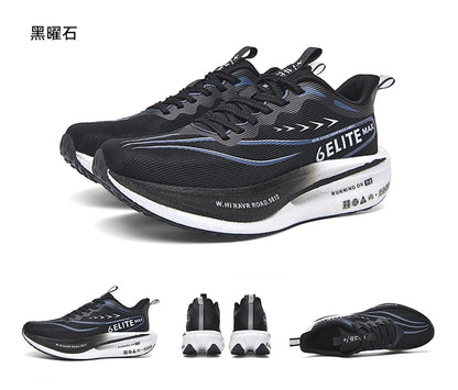 Men  Running Shoes Carbon Board Speciality Marathon Sports Breathable Lightweight Women's Comfortable Athletic Nonskid Sneakers