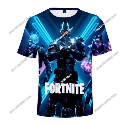 Fortnite T-Shirt Men Shoot Game Battle Hero T-shirt Victory Royale Clothing Young Children T-shirts for Boys Girls Ages 2-14