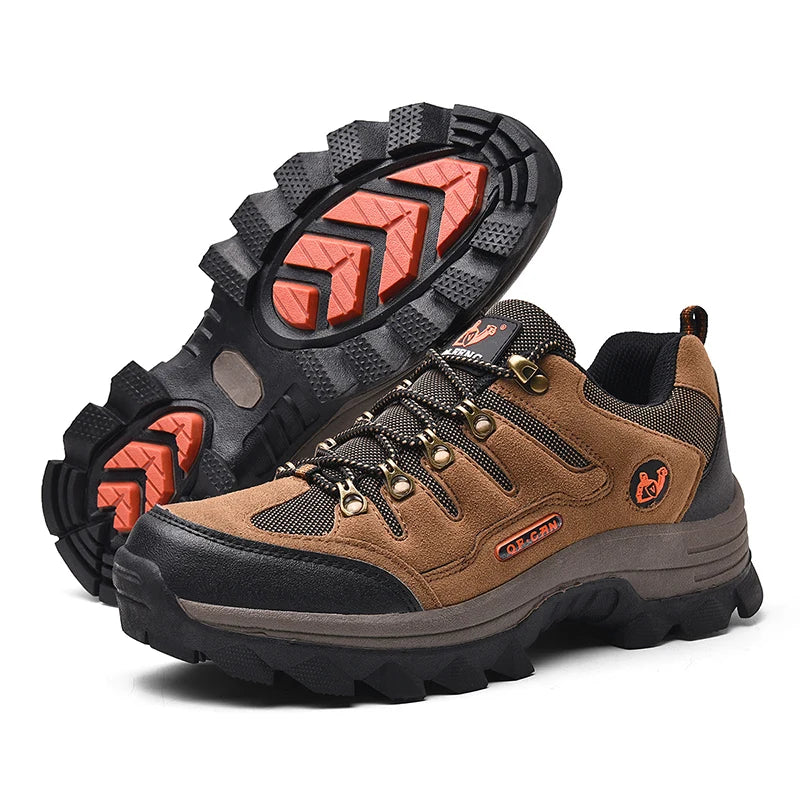 Winter Casual Shoes Men Leather Comfortable Walking Shoes Autumn Classic Outdoor Sneakers Women High Top Hiking Sneakers Lace Up