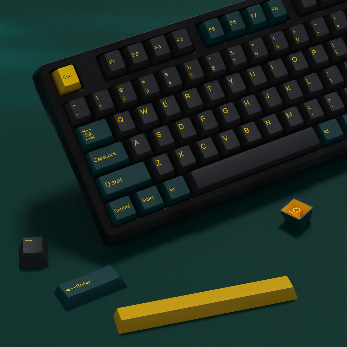 KBDiy GMK MarrsGreen Keycap teclas ISO de PBT double shot con perfil Cherry para kit DIY de teclado mecánico gamer Gaming Point KeyCap