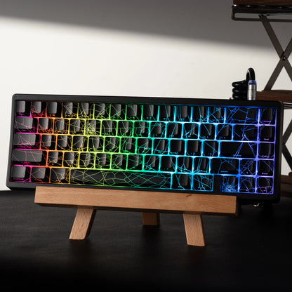 Teclado mecânico XVX M67 JadeStone com teclas IMD-Tech, hot-swappable, gasket, tri-mode, RGB personalizado, sem fios, 65%