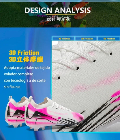New Men Football Boots Match Soccer Shoes FG Ultralight Drop Shipping Training Shoes Cleats Outdoor Soccer Non-Slip Long Spikes