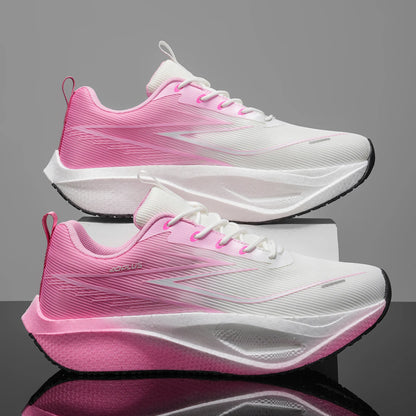 New breathable lightweight running shoes for men, summer couple mismatched mesh shock-absorbing sports shoes, fashionable casual