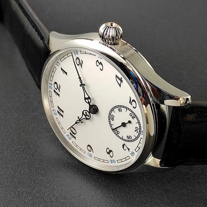 Men's Manual Mechanical Watch Roasted Blue Pin Seagull ST3621 Vintage Business Men's Waterproof Genuine Leather Watch