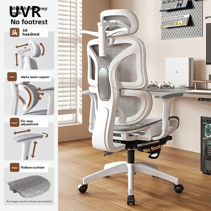 UVR Ergonomic Chair Home Computer Chair Comfortable To Lie Down Gaming Chair Long Periods Office Chair Reclining Chair