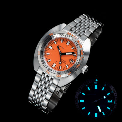 SEESTERN Men Diving Watch Automatic Luminous Date Waterproof Turn Bracelet Wristwatches Retro SUB300T Mechanical Sapphire Glass