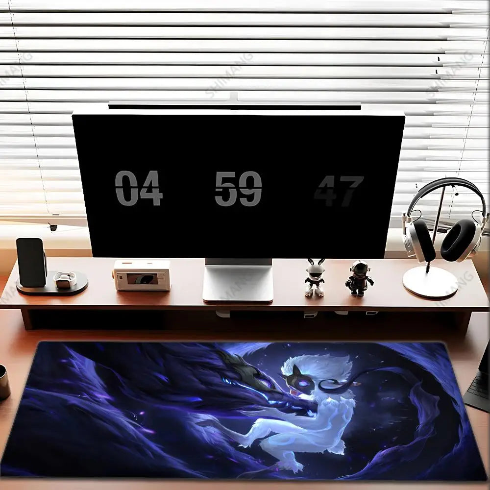 League of Legends Kindred -hiirimatto, suuri pelihiirimatto, tietokone, anime-tyttö, pöytämatto, kannettavan tietokoneen lisävarusteet, pelaaja, XXL-näppäimistömatto