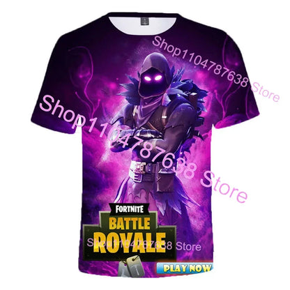 Summer T-shirt Raven Ultima Knight F-Fortnite T Shirt 3D Print Banana Peely Men's Tee Battle Royale Game Tops Birthday Gifts