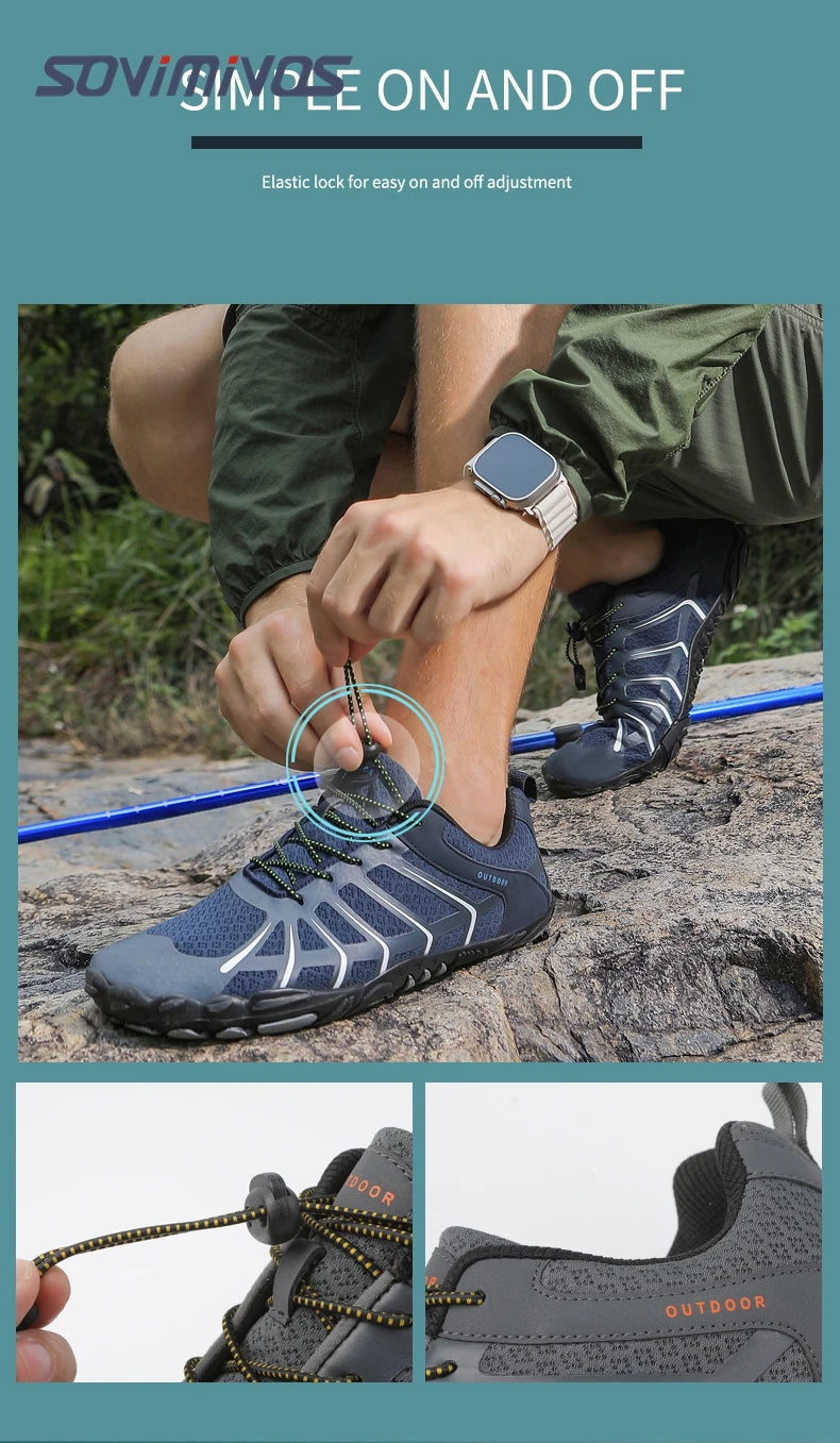 Men's Trail Running Shoes, Lightweight Athletic Zero Drop Barefoot Shoes Non Slip Outdoor Walking Minimalist Shoes for Women