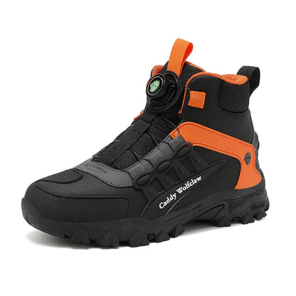 Casual Leather Motorcycle Riding Boots for Men Off-Road Motocross Shoes Breathable Wear Resistant
